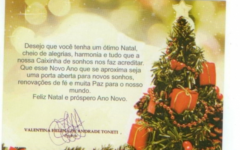 Mensagem de Natal da prefeita Tina Toneti