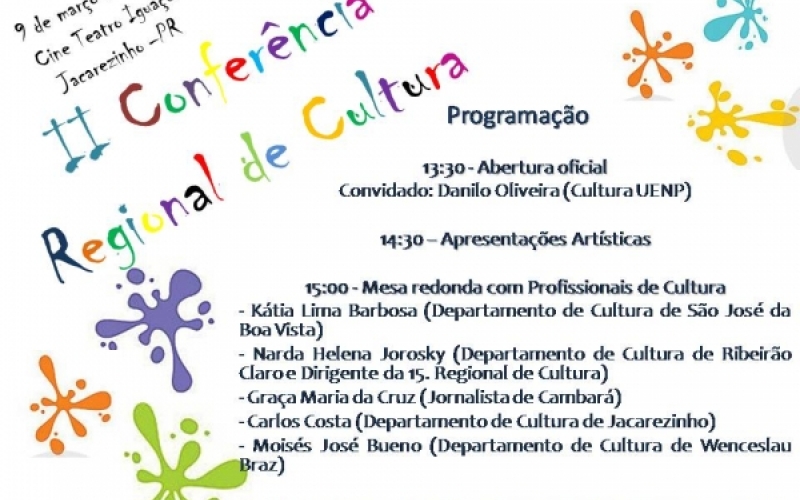 II Conferência Regional de Cultura é nesta sexta-feira