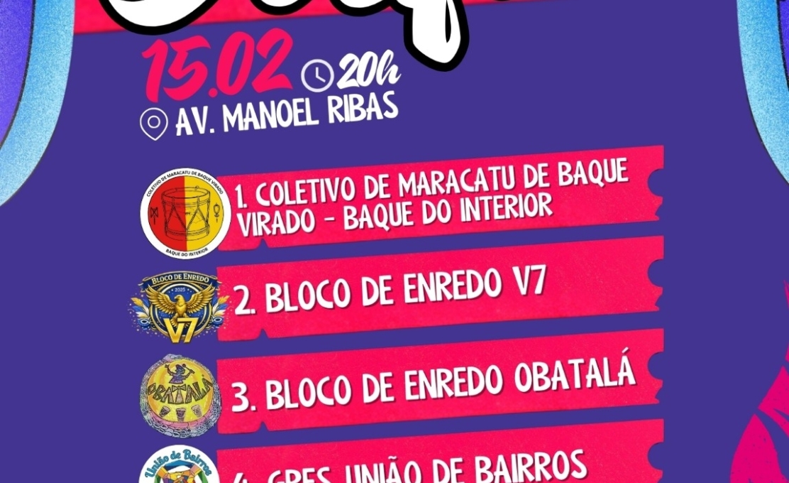 Ordem do desfile definida!