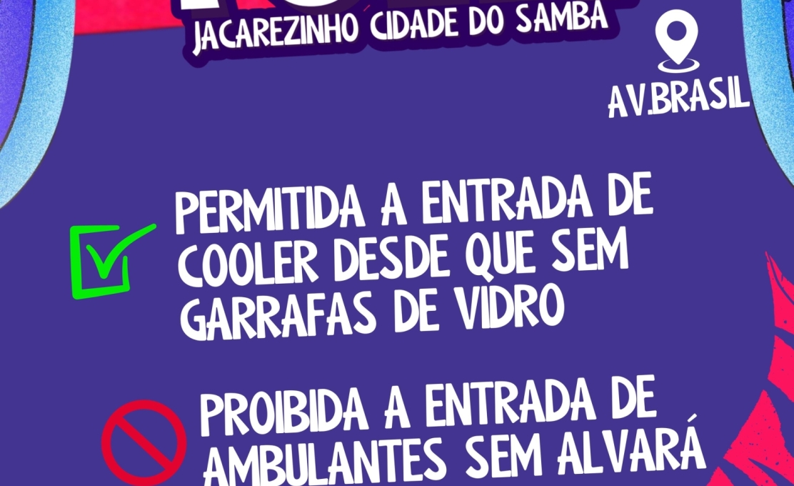 Confira as orientações do Jacaré Folia 2026!