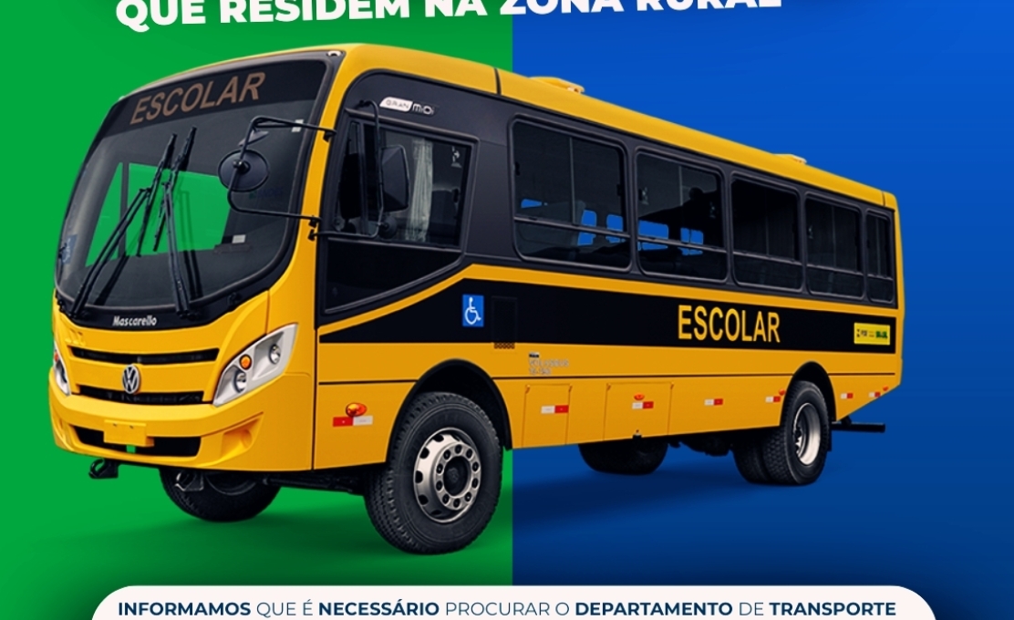 Atenção, alunos da zona rural! 