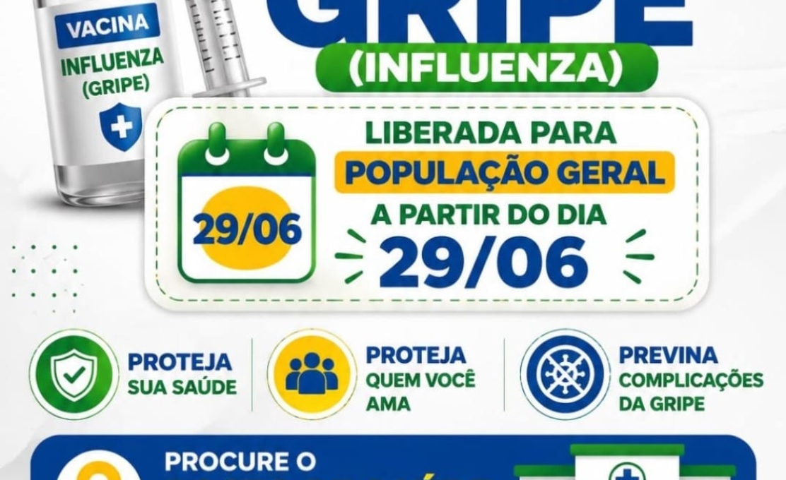 Vacinação Contra a Gripe Liberada para Toda a População!