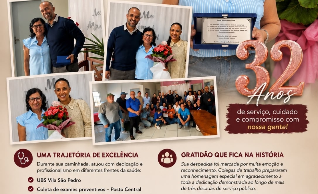 Homenagem a Isaulina Reis Dias: 32 anos dedicados ao cuidado com as pessoas!