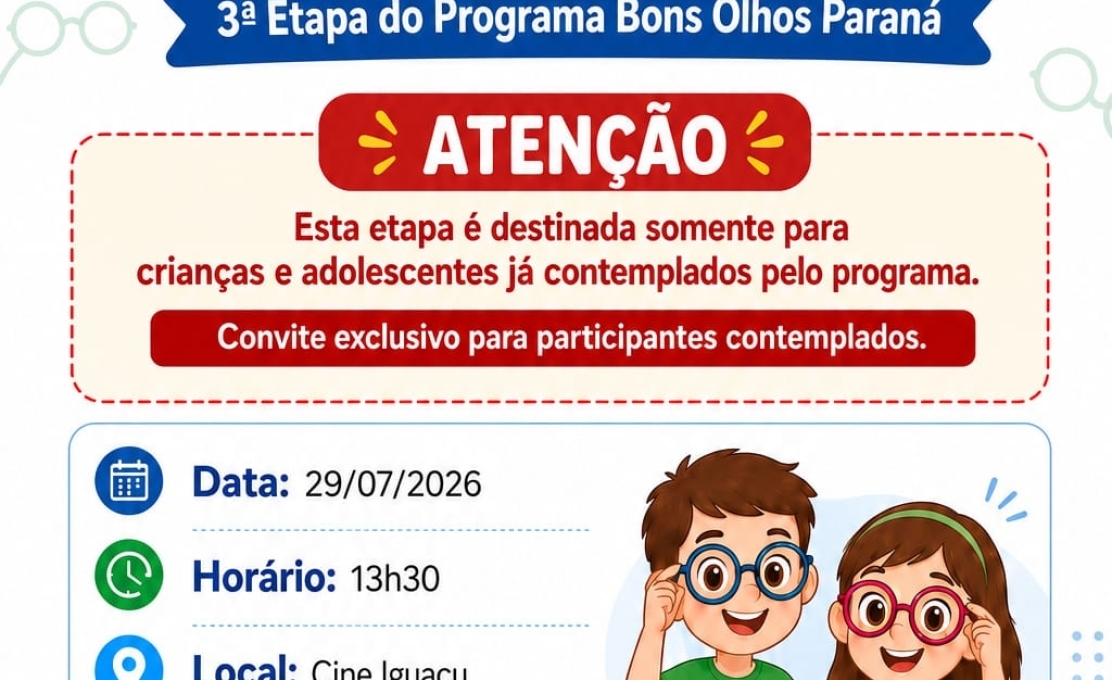 Vem aí: 3ª Etapa do Programa Bons Olhos Paraná em Jacarezinho 