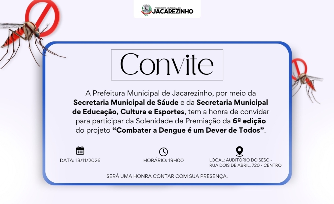 COMBATER A DENGUE É UM DEVER DE TODOS!