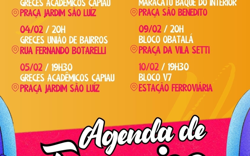 Ensaios de blocos e escolas de samba antecipam o Carnaval 2026