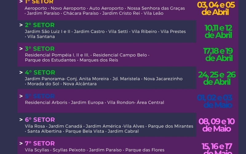 Confira o cronograma de descarte de galhos e entulhos em Jacarezinho!