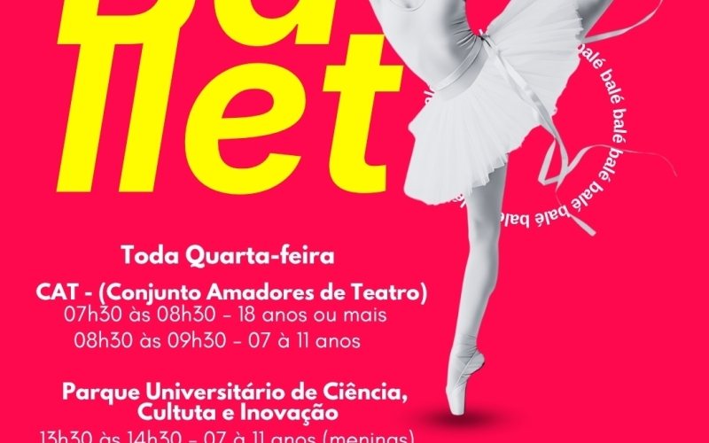 Está abertas as inscrições para a oficina de Ballet 